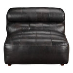 3PC Set Black Leather Reversible Modular Sofa