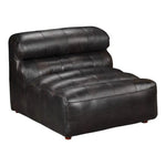 3PC Set Black Leather Reversible Modular Sofa