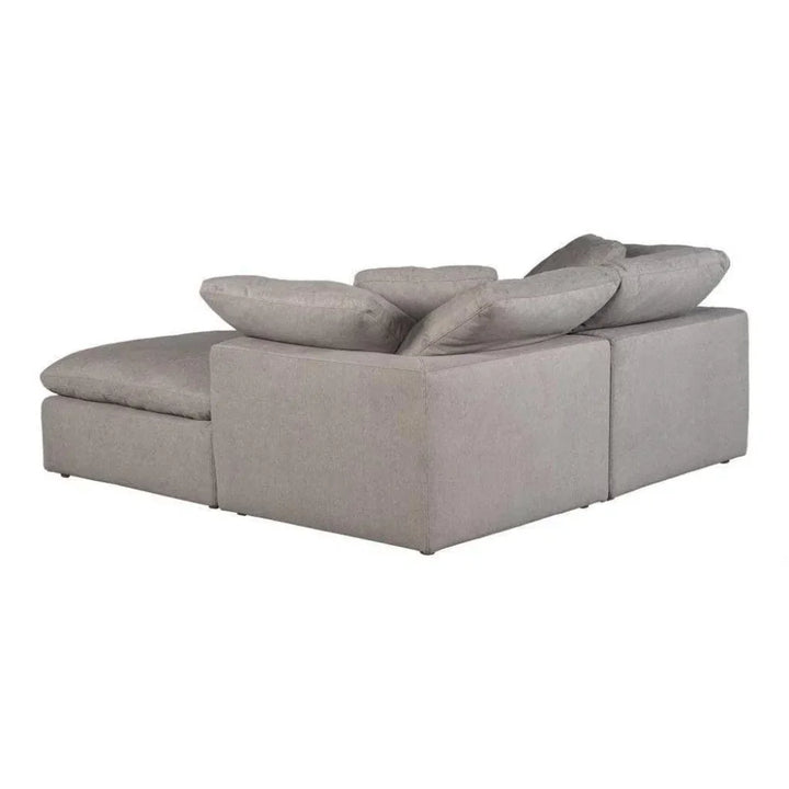 3PC Stain Resistant Grey Nook Modular-Modular Sofas-Moe's Home-LOOMLAN