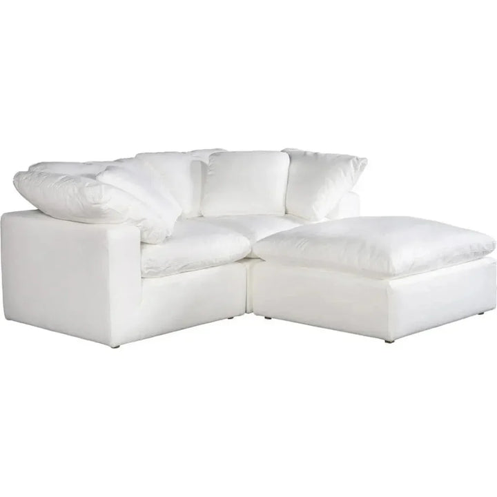 3PC Stain Resistant White Nook Modular-Modular Sofas-Moe's Home-LOOMLAN