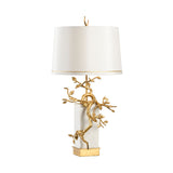 Fujian Gold Branch And Stone Base Table Lamp