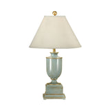 Old Washed Linen Shade Gold Accents Urn Table Lamp