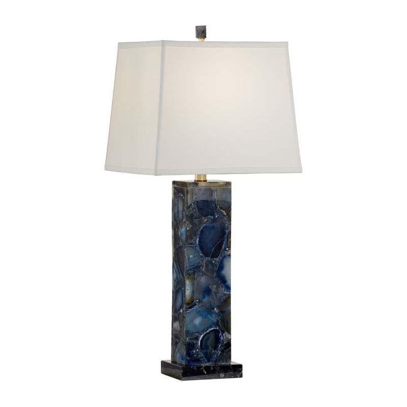 Agate Blue Square Modern Design Vase Table Lamp