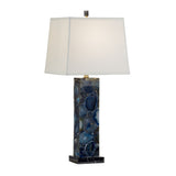 Agate Blue Square Modern Design Vase Table Lamp