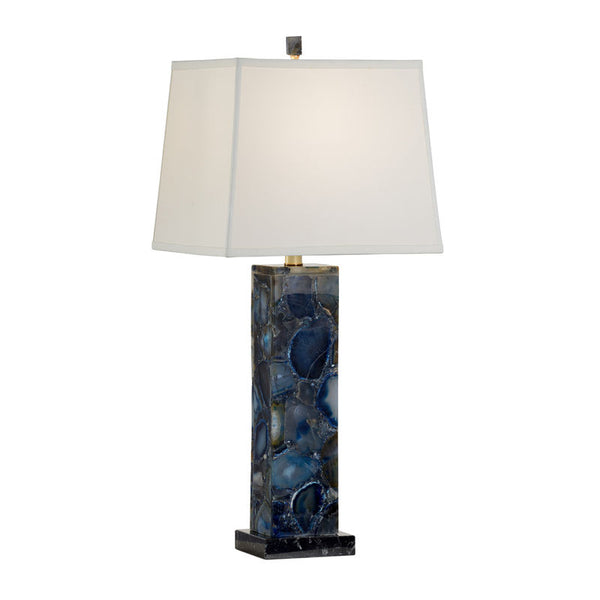 Agate Blue Square Modern Design Vase Table Lamp