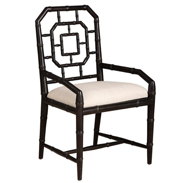 Lahara Linen Upholstered Black Armchair