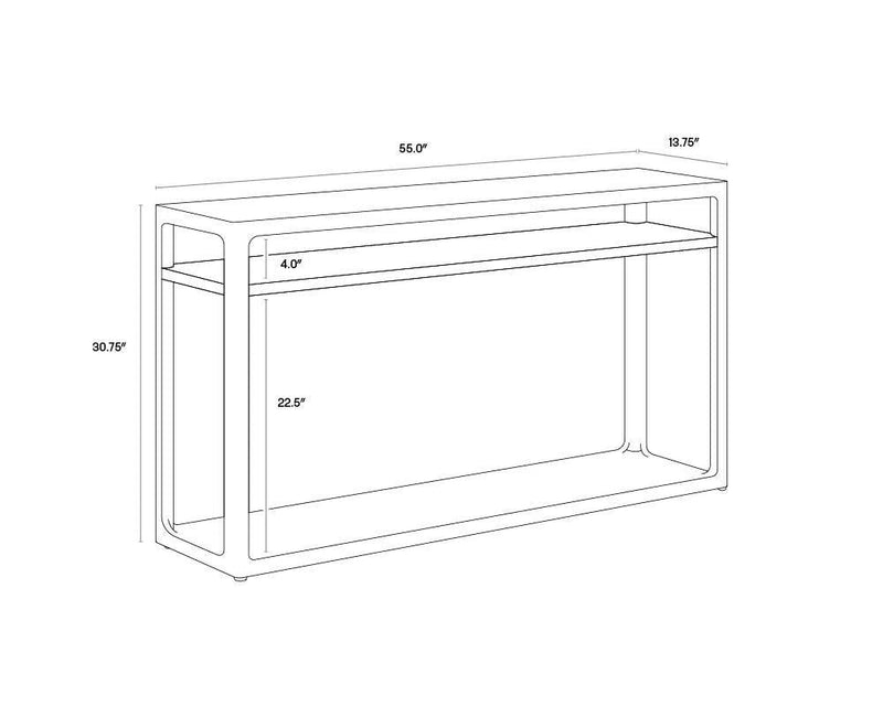 Doncaster Wooden Rectangular Console Table