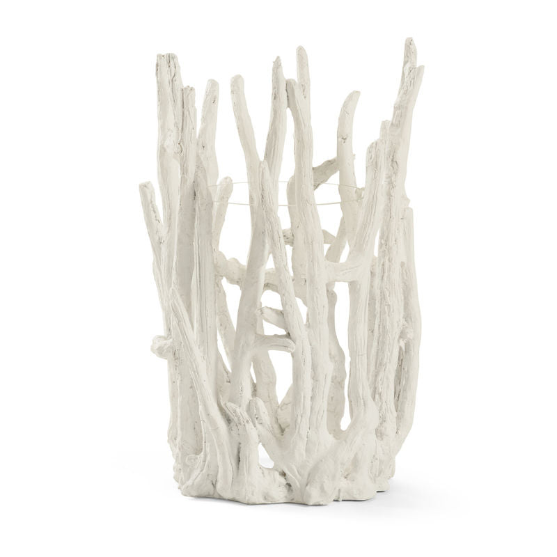 Litchfield Hurricane Driftwood Patio Candleholder