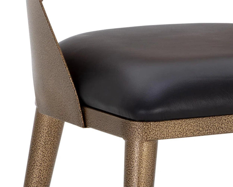 Dezirae Leather Upholstered Armless Dining Chair