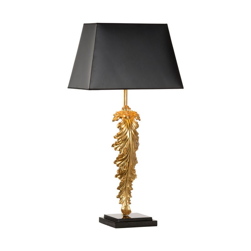 Grand Leaf Marble Finished Base Table Lamp