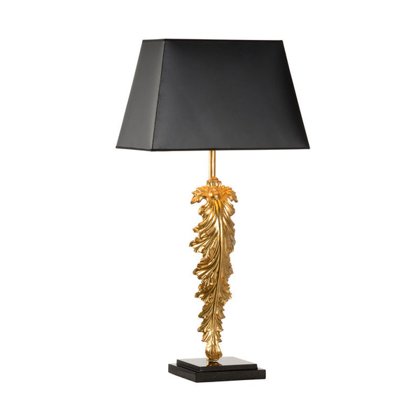 Grand Leaf Marble Finished Base Table Lamp