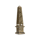 Gold Tortoise Capiz Obelisk Elegance Sculpture