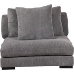 4 PC Grey Corduroy Reversible Modular Sofa