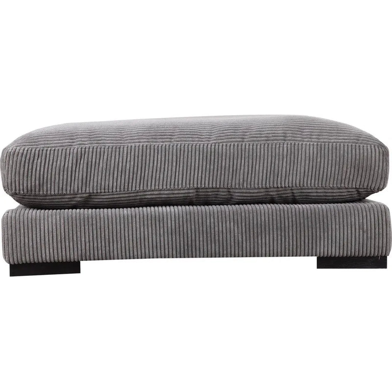 4 PC Grey Corduroy Reversible Modular Sofa