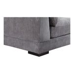 4 PC Grey Corduroy Reversible Modular Sofa