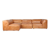 30 Piece Tan Top Grain Leather Modular Sectional Sofa Modular Sofas LOOMLAN By Moe's Home