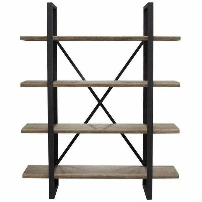 4-Tiered Shelf Unit in Rustic Oak