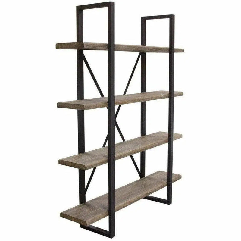 4-Tiered Shelf Unit in Rustic Oak