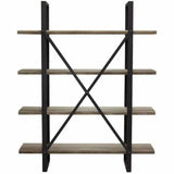 4-Tiered Shelf Unit in Rustic Oak