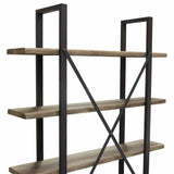 4-Tiered Shelf Unit in Rustic Oak