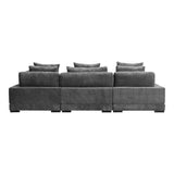 4 PC Grey Corduroy Reversible Modular Sofa - LOOMLAN - Moe's Home - Modular Sofas