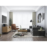 4 PC Grey Corduroy Reversible Modular Sofa - LOOMLAN - Moe's Home - Modular Sofas