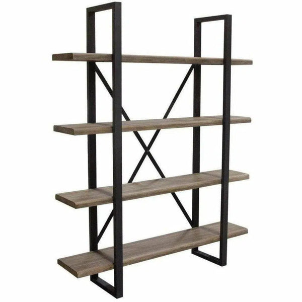 4 - Tiered Shelf Unit in Rustic Oak - LOOMLAN - Diamond Sofa - Etageres