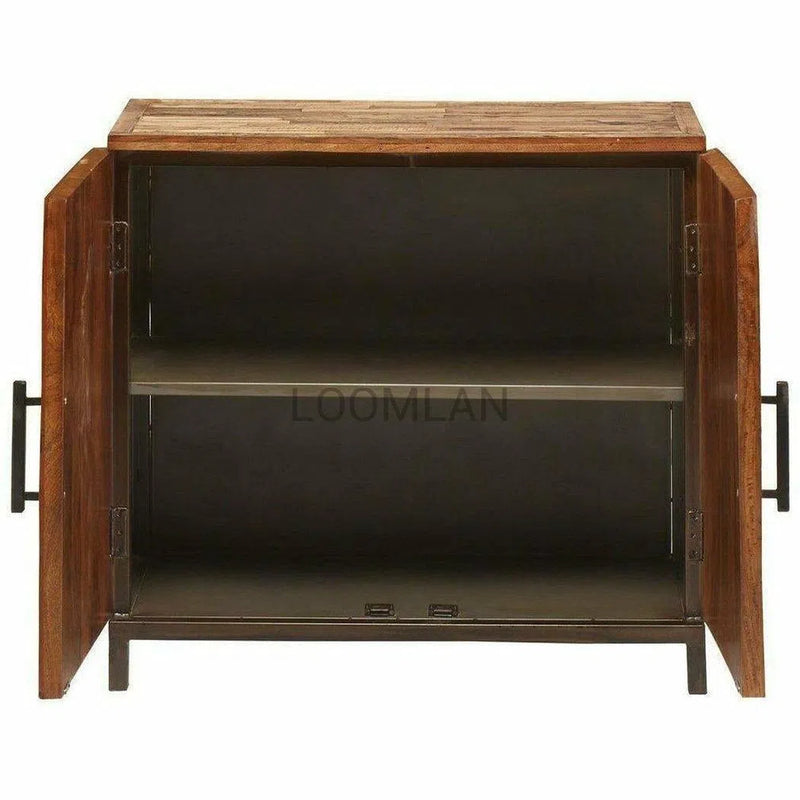 40" Farmhouse Reclaimed Wood Small Sideboard Buffet Sideboards LOOMLAN By LOOMLAN