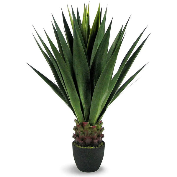 Le Present-40" Faux Botanical Outdoor Green Giant Agave-Potted Plants-LOOMLAN