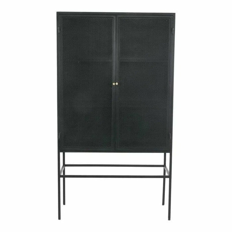 40 Inch Cabinet Black Industrial Bookcases LOOMLAN By Moe's Home