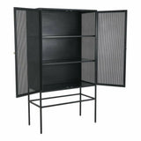 40 Inch Cabinet Black Industrial Bookcases LOOMLAN By Moe's Home