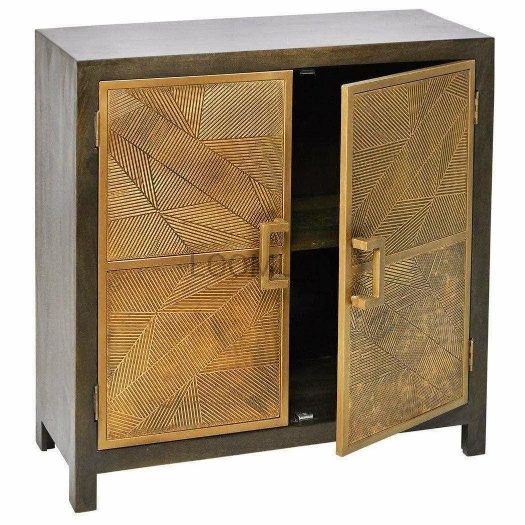 40" Modern Gold (Brass) Overlay Cabinet