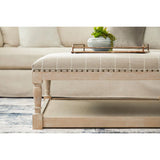 40" Square Townsend Taupe Upholstered Coffee Table With Storage Coffee Tables LOOMLAN By Essentials For Living
