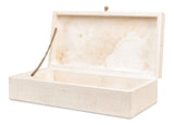 Gastsburg Leather and Paper Liner Osprey White Shagreen Box Set of 2
