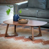 42 Inch Coffee Table Small Brown Mid-Century