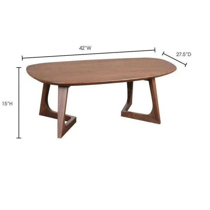 42 Inch Coffee Table Small Brown Mid - Century - LOOMLAN - Moe's Home - Coffee Tables