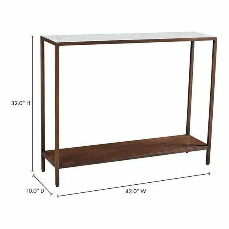 42 Inch Console Table Brown Retro Console Tables LOOMLAN By Moe's Home
