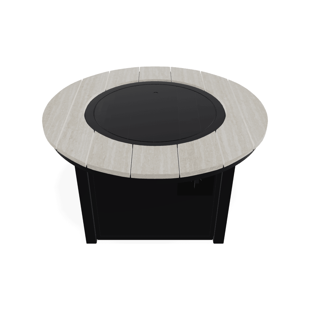 42" Round Polymer Top Chat Height Fire Table