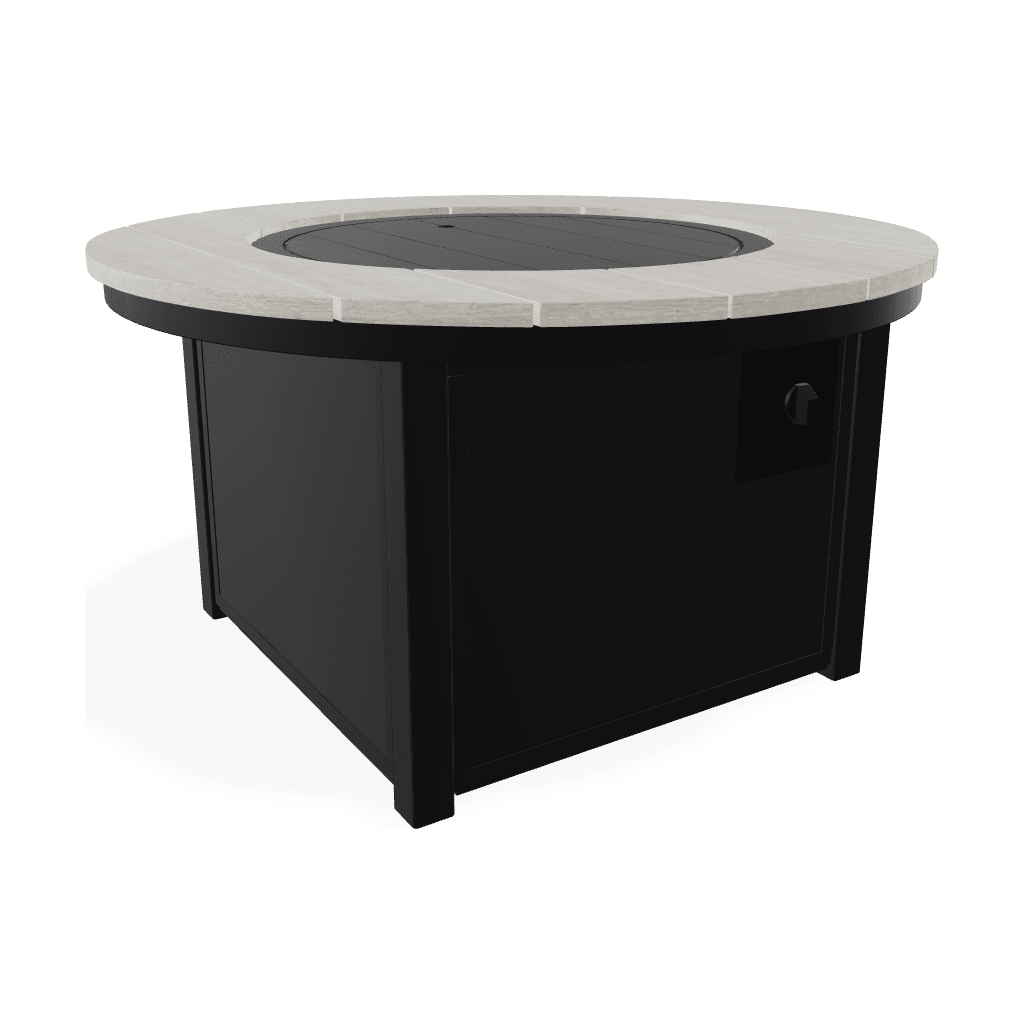 42" Round Polymer Top Chat Height Fire Table