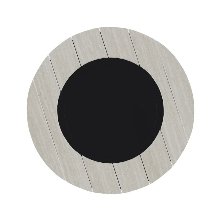 42" Round Polymer Top Chat Height Fire Table-Outdoor Fire Tables-Telescope-LOOMLAN