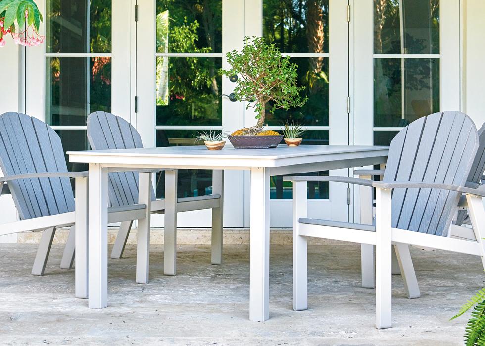 42" Square Origins Table With Umbrella Hole