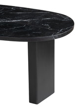 Aberdeen Black Marble and Wood Geometric Coffee Table
