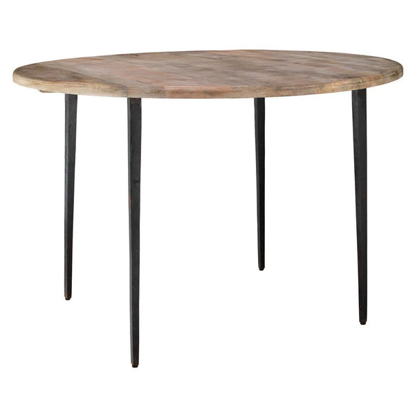 43" Wood Top Metal Base Bistro Dining Table Dining Tables LOOMLAN By Jamie Young