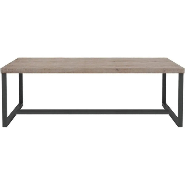 43" Brown Rectangle Coffee Table Wood Base - LOOMLAN - LH Imports - Coffee Tables