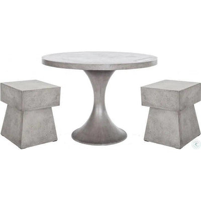 43 in Outdoor Dining Table Grey Contemporary - LOOMLAN - Moe's Home - Outdoor Dining Tables