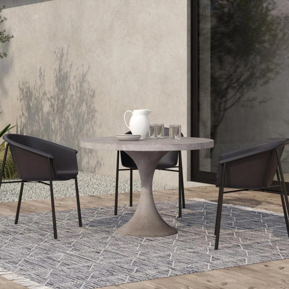 43 in Outdoor Dining Table Grey Contemporary - LOOMLAN - Moe's Home - Outdoor Dining Tables