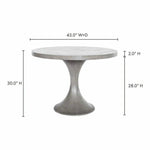 43 in Outdoor Dining Table Grey Contemporary - LOOMLAN - Moe's Home - Outdoor Dining Tables