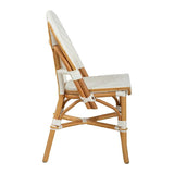 Jade Rattan Framed Stylish Armless Side Chair