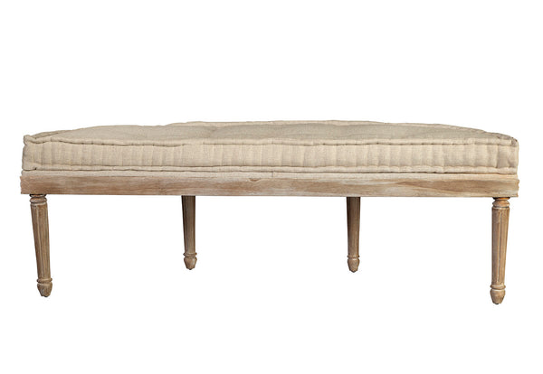 Mulligan Linen Upholstered Backless Bench