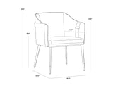 Carter Leather Upholstered Dining Armchair